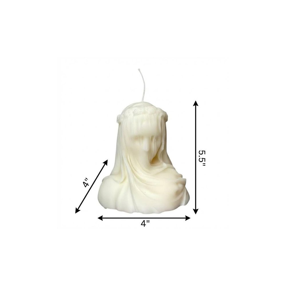 6" Ivory Unscented Dimensional Lady Candle Novelty Novelty — view 5