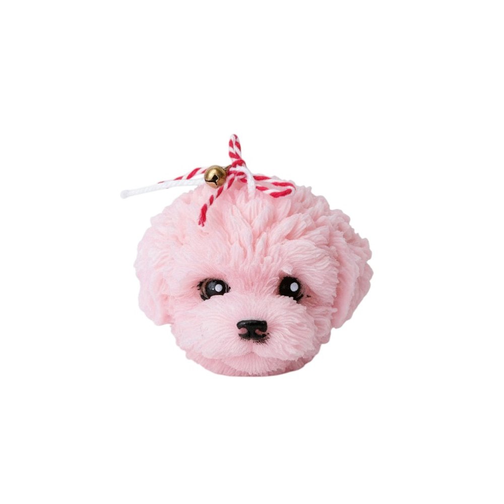 2" Pink Unscented Dimensional Dog Candle Novelty Novelty — view 1