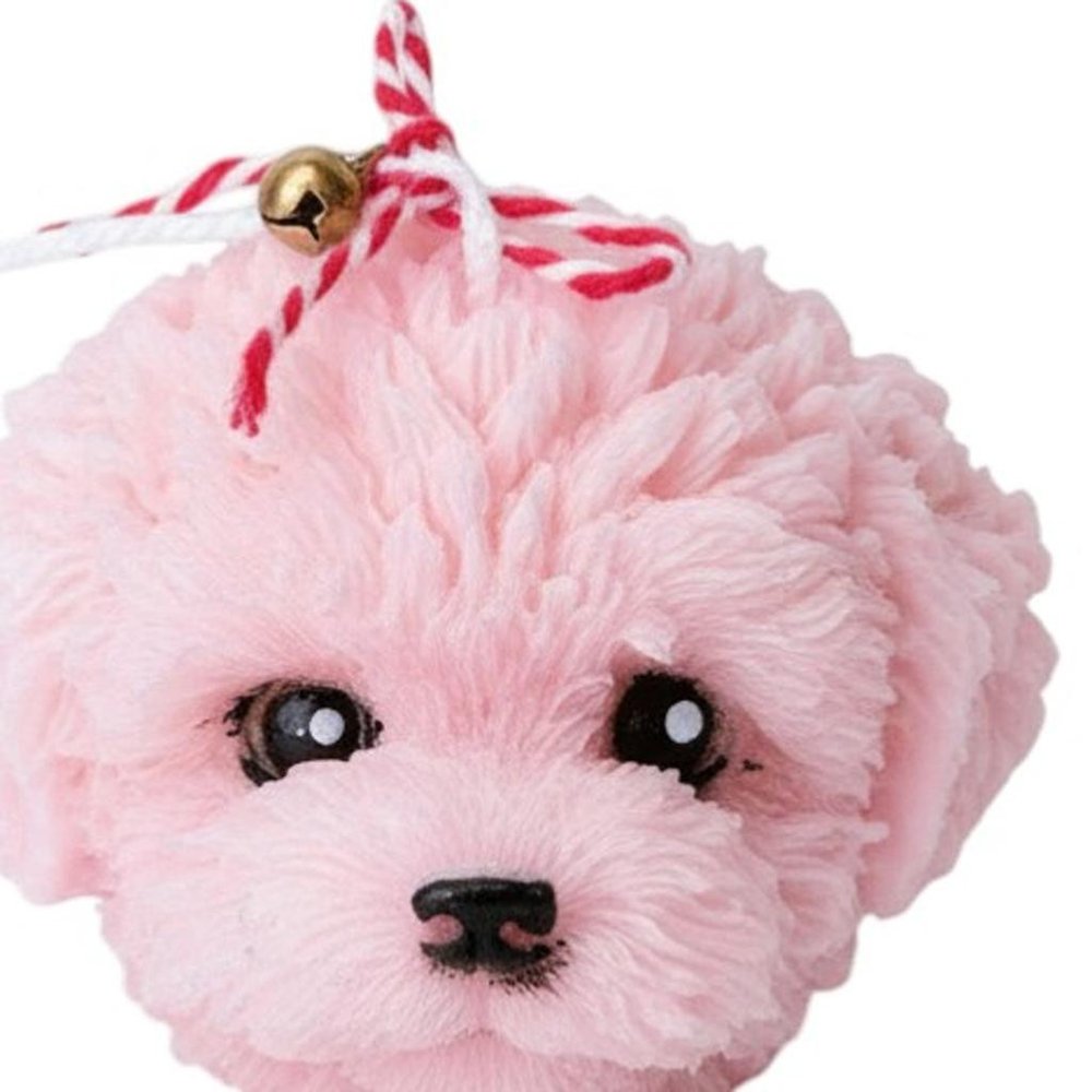 2" Pink Cashmere Plum Scented Dimensional Dog Candle Novelty Novelty — view 11