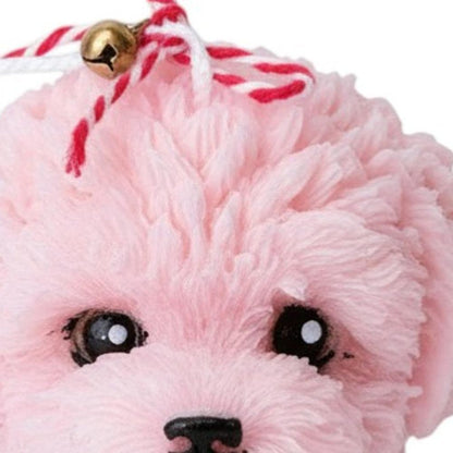 2" Pink Cashmere Plum Scented Dimensional Dog Candle Novelty Novelty