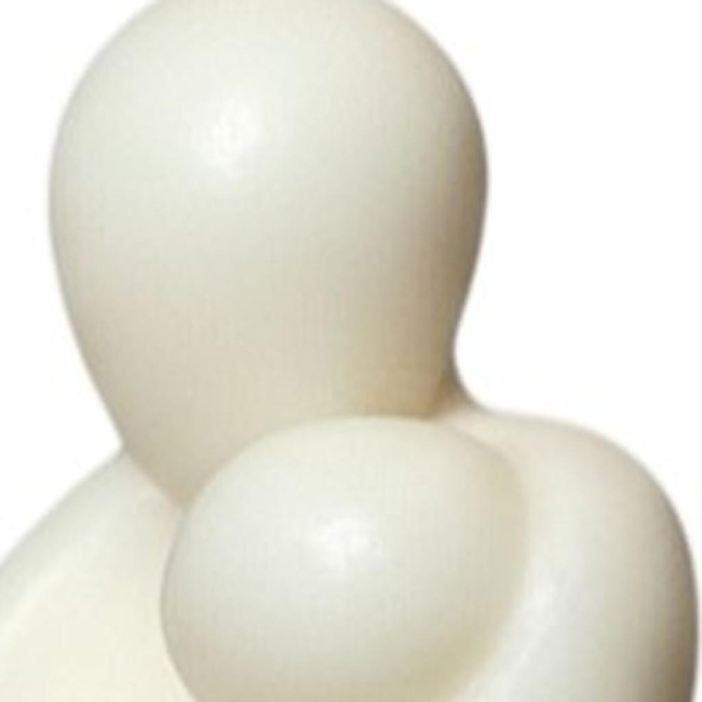 2" White Creamy Vanilla Scented Mother And Child Dimensional Candle — view 3