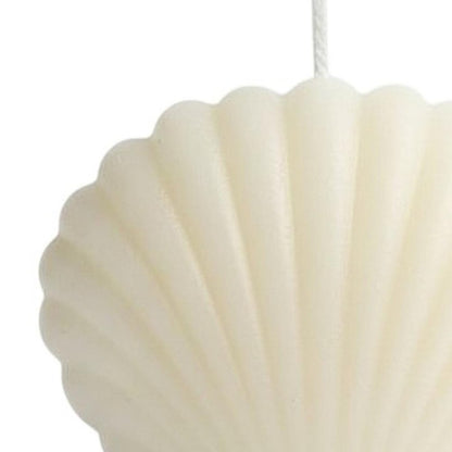 3" Ivory Black Ice Scented Dimensional Seashell Candle HomeRoots