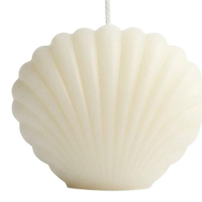 3" Ivory Black Ice Scented Dimensional Seashell Candle HomeRoots