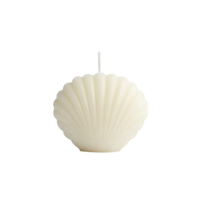 3" Ivory Black Ice Scented Dimensional Seashell Candle HomeRoots