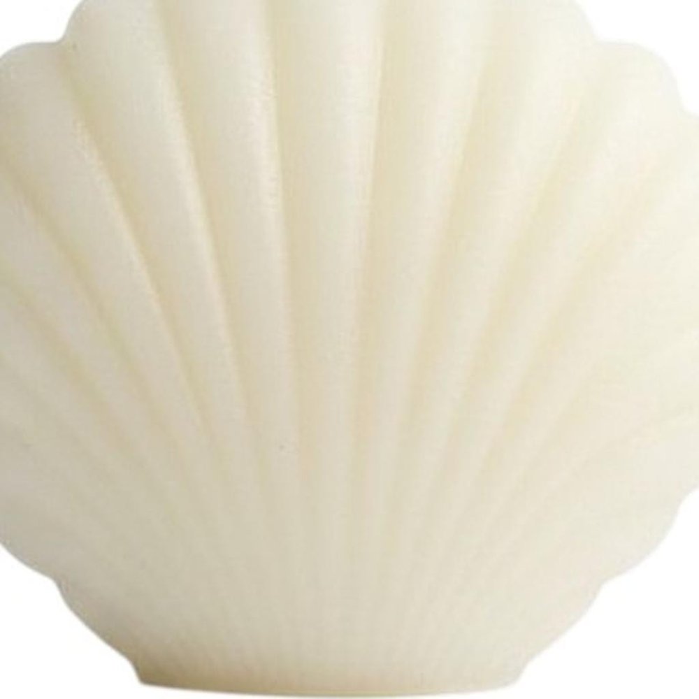 3" Ivory Black Ice Scented Dimensional Seashell Candle — view 14