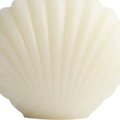 3" Ivory Black Ice Scented Dimensional Seashell Candle HomeRoots
