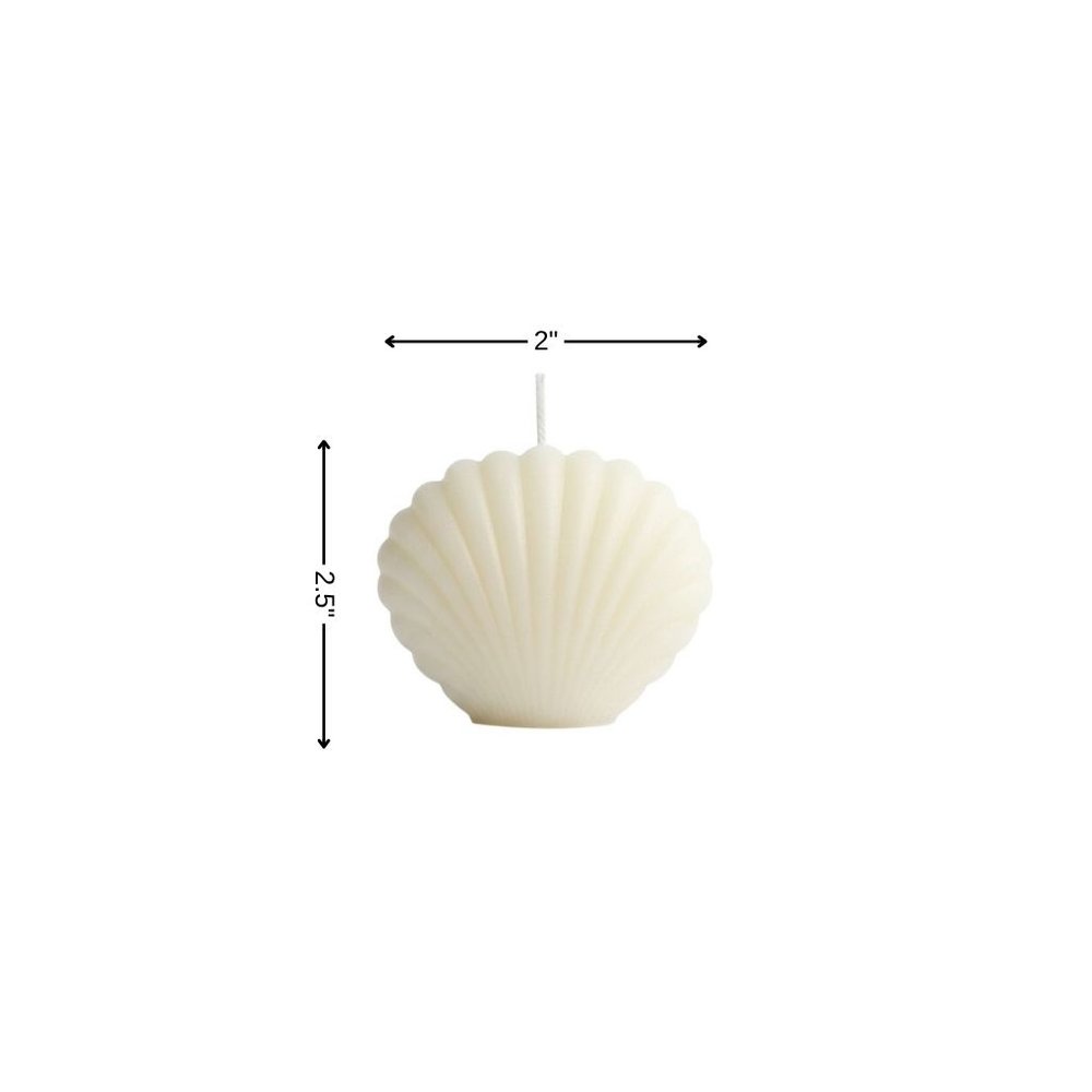 3" Ivory Black Ice Scented Dimensional Seashell Candle HomeRoots
