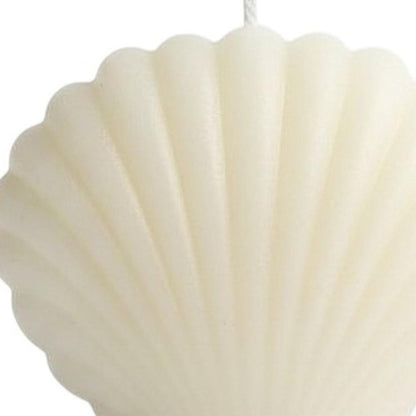 3" Ivory Black Ice Scented Dimensional Seashell Candle HomeRoots