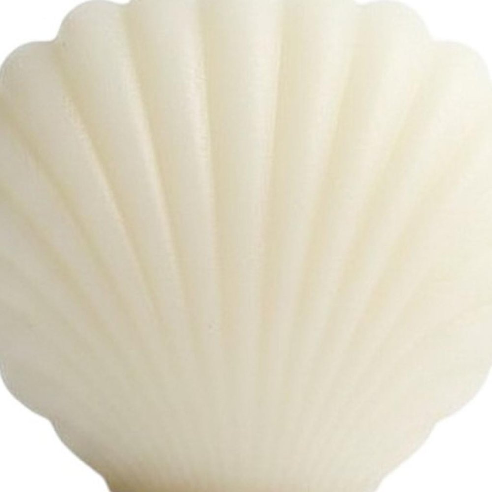 3" Ivory Unscented Dimensional Seashell Candle — view 3