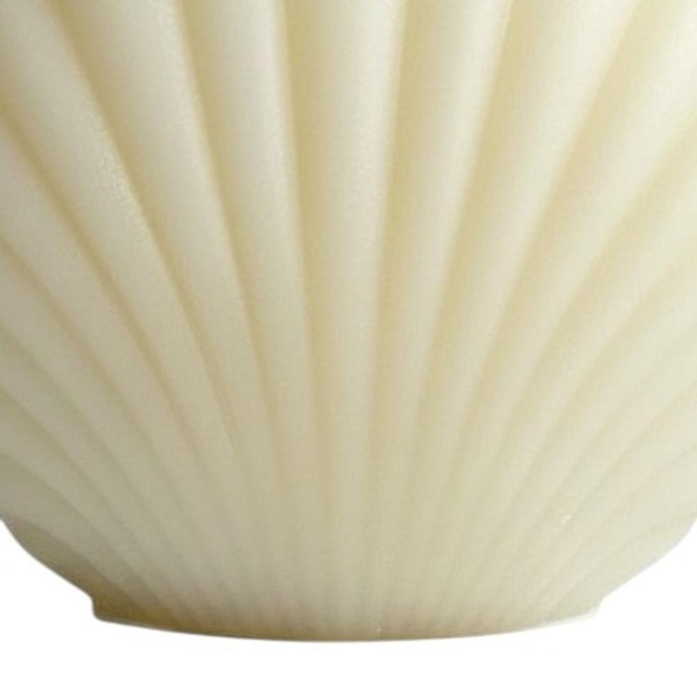 4" Ivory Unscented Dimensional Seashell Candle — view 2