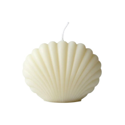 4" Ivory Black Ice Scented Dimensional Seashell Candle HomeRoots