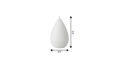 5" Ivory Black Ice Scented Dimensional Teardrop Candle Novelty Novelty HomeRoots