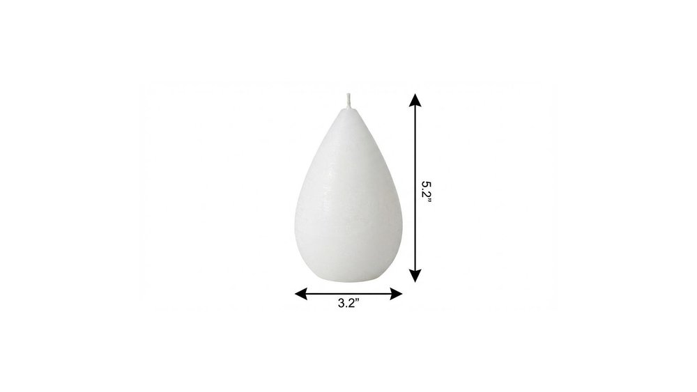 5" Ivory Black Ice Scented Dimensional Teardrop Candle Novelty Novelty — view 4