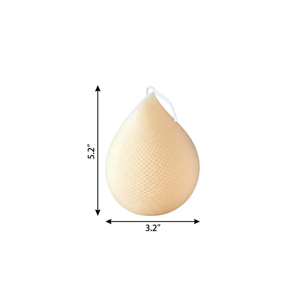 5" Peach Black Ice Scented Dimensional Teardrop Candle Novelty Novelty HomeRoots