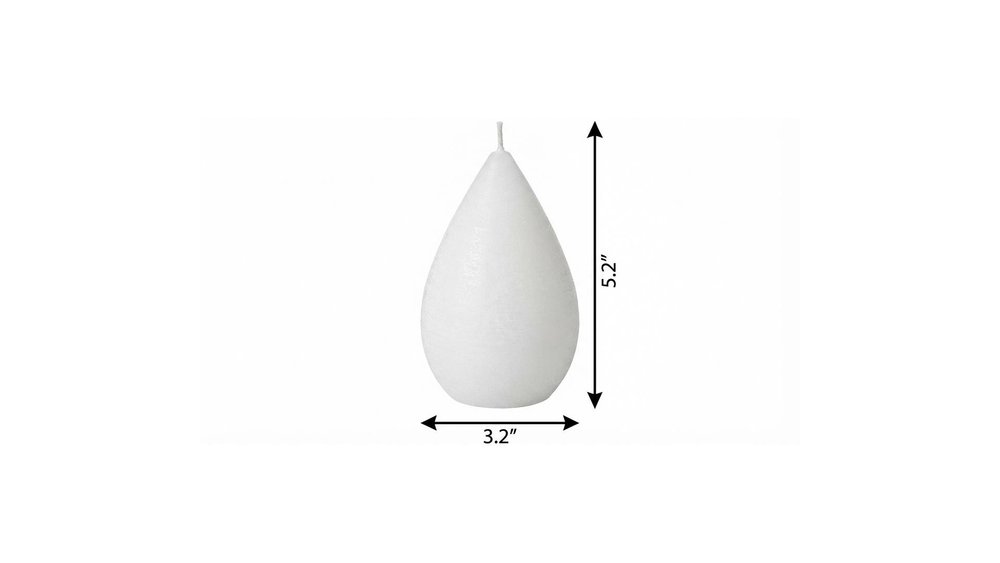 5" Ivory Black Ice Scented Dimensional Teardrop Candle Novelty Novelty HomeRoots