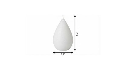 5" Ivory Black Ice Scented Dimensional Teardrop Candle Novelty Novelty HomeRoots