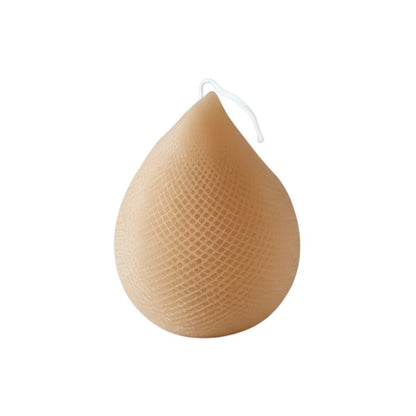5" Brown Black Ice Scented Dimensional Teardrop Candle Novelty Novelty HomeRoots