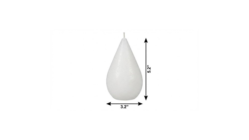 5" Ivory Black Ice Scented Dimensional Teardrop Candle Novelty Novelty — view 28