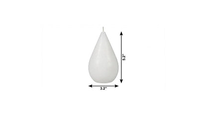 5" Ivory Black Ice Scented Dimensional Teardrop Candle Novelty Novelty HomeRoots
