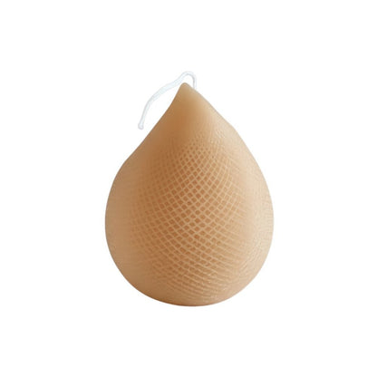 5" Brown Black Ice Scented Dimensional Teardrop Candle Novelty Novelty HomeRoots