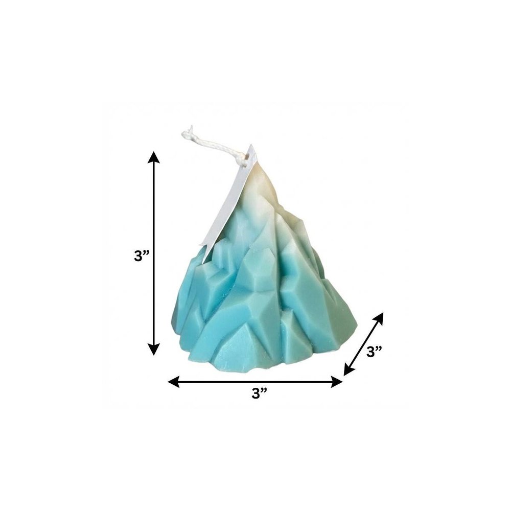 3" Blue Black Ice Scented Dimensional Iceberg Candle Novelty Novelty — view 4
