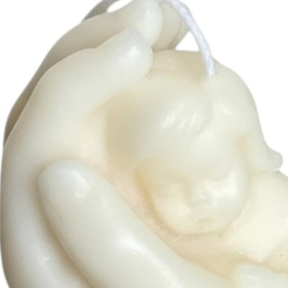 3" Ivory Unscented Baby Dimensional Candle — view 3