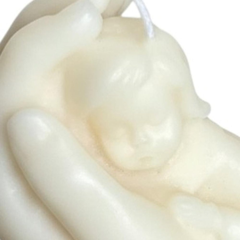 3" Ivory Black Ice Scented Baby Dimensional Candle HomeRoots