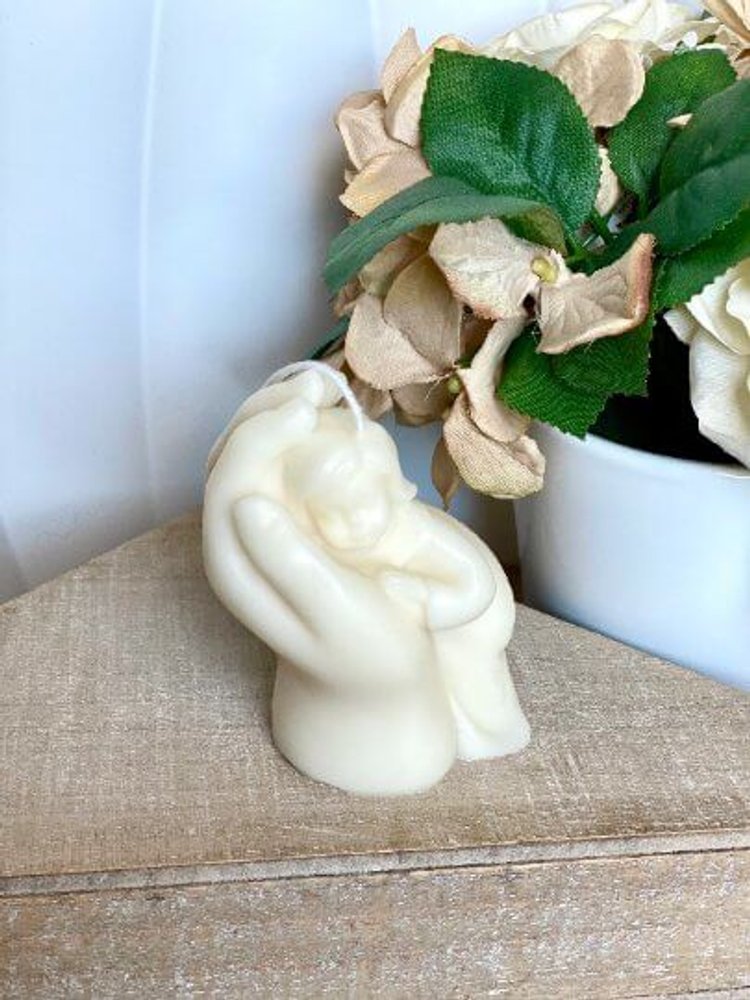 3" Ivory Black Ice Scented Baby Dimensional Candle — view 5