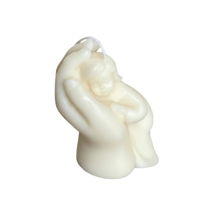 3" Ivory Black Ice Scented Baby Dimensional Candle HomeRoots