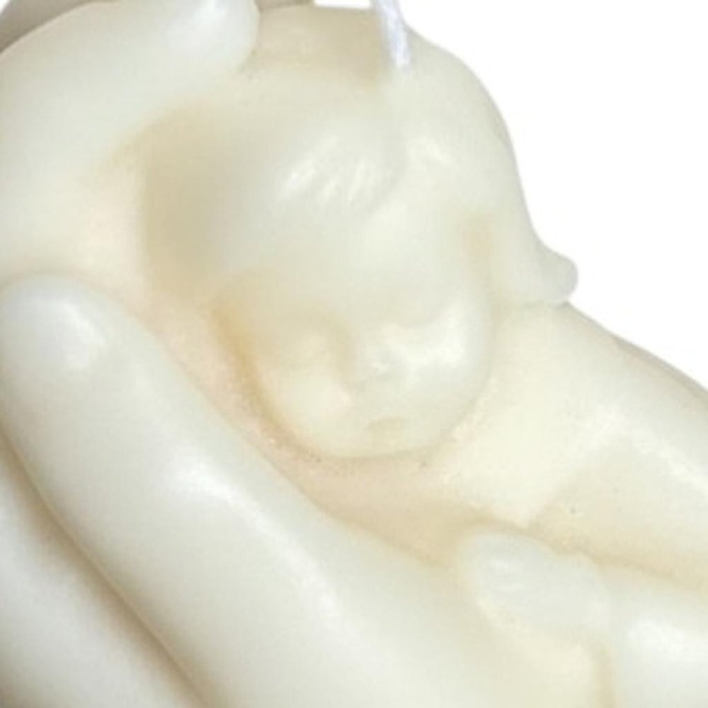 3" Ivory Black Ice Scented Baby Dimensional Candle — view 9