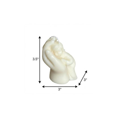 3" Ivory Black Ice Scented Baby Dimensional Candle HomeRoots