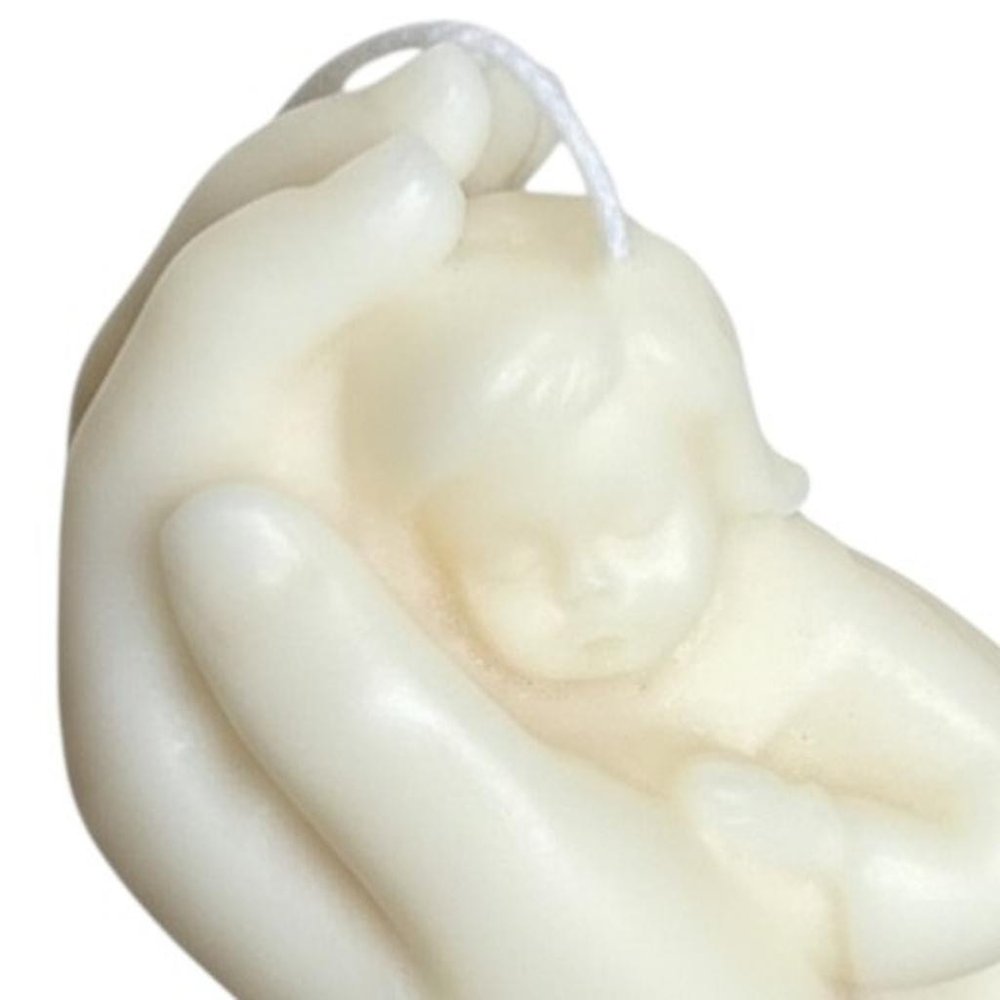 3" Ivory Black Ice Scented Baby Dimensional Candle HomeRoots