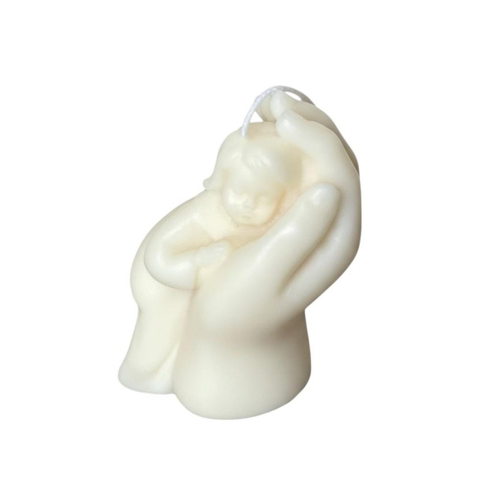 3" Ivory Black Ice Scented Baby Dimensional Candle HomeRoots