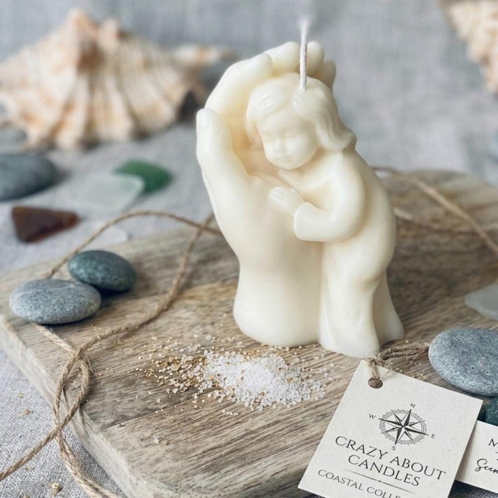 3" Ivory Black Ice Scented Baby Dimensional Candle HomeRoots