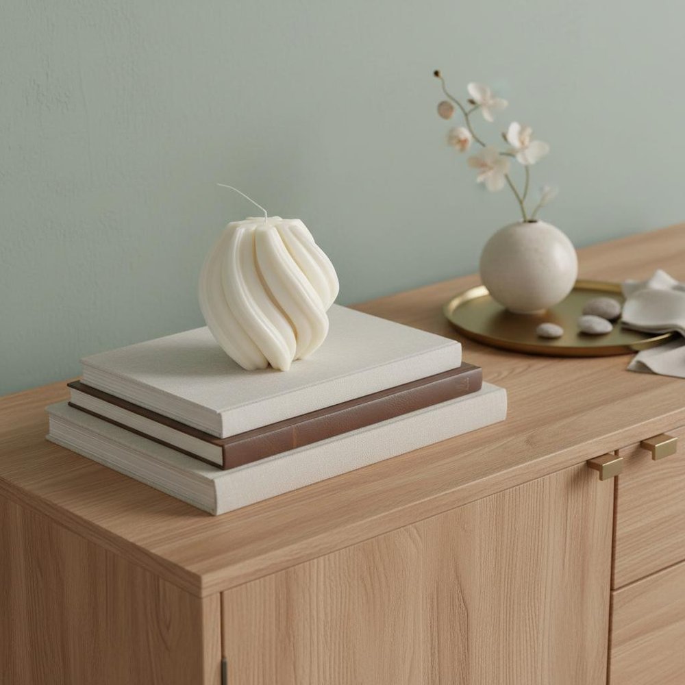 4" Ivory Unscented Candle Cylinder Pillar — view 4