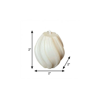 2" Ivory Rose Petals Scented Candle Cylinder Pillar HomeRoots