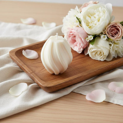 2" Ivory Rose Petals Scented Candle Cylinder Pillar HomeRoots