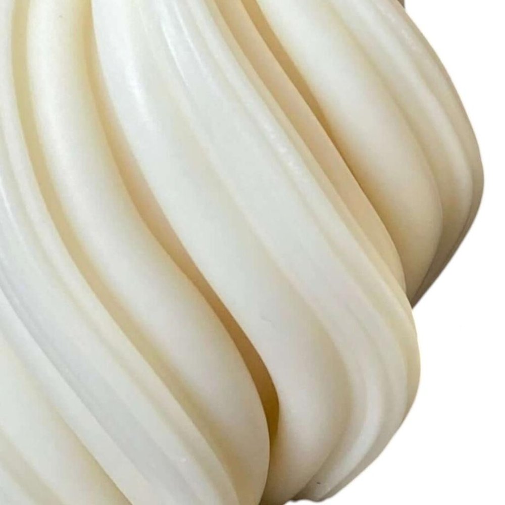 4" Ivory Rose Petals Scented Candle Cylinder Pillar — view 22