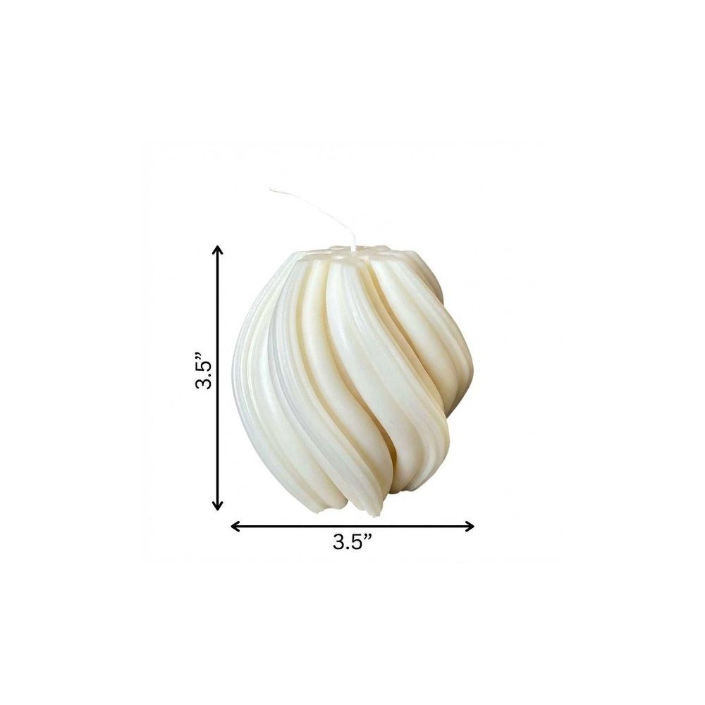 4" Ivory Rose Petals Scented Candle Cylinder Pillar HomeRoots