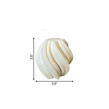 4" Ivory Rose Petals Scented Candle Cylinder Pillar HomeRoots
