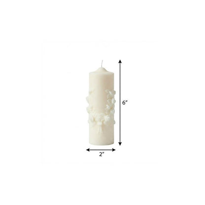 2" Ivory Unscented Candle Round Pillar
