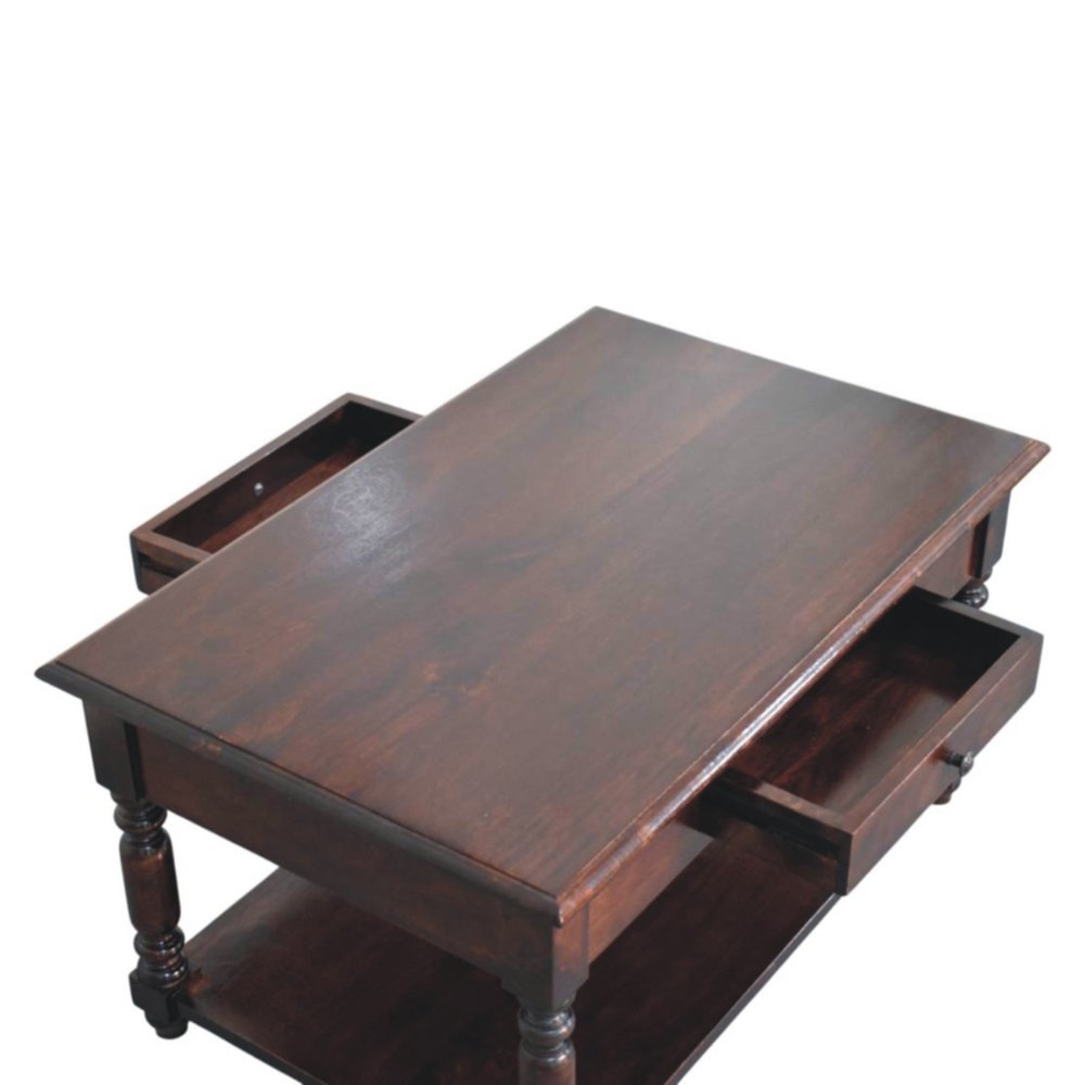 34" Brown Solid Wood Console Table With Shelf And Drawer HomeRoots