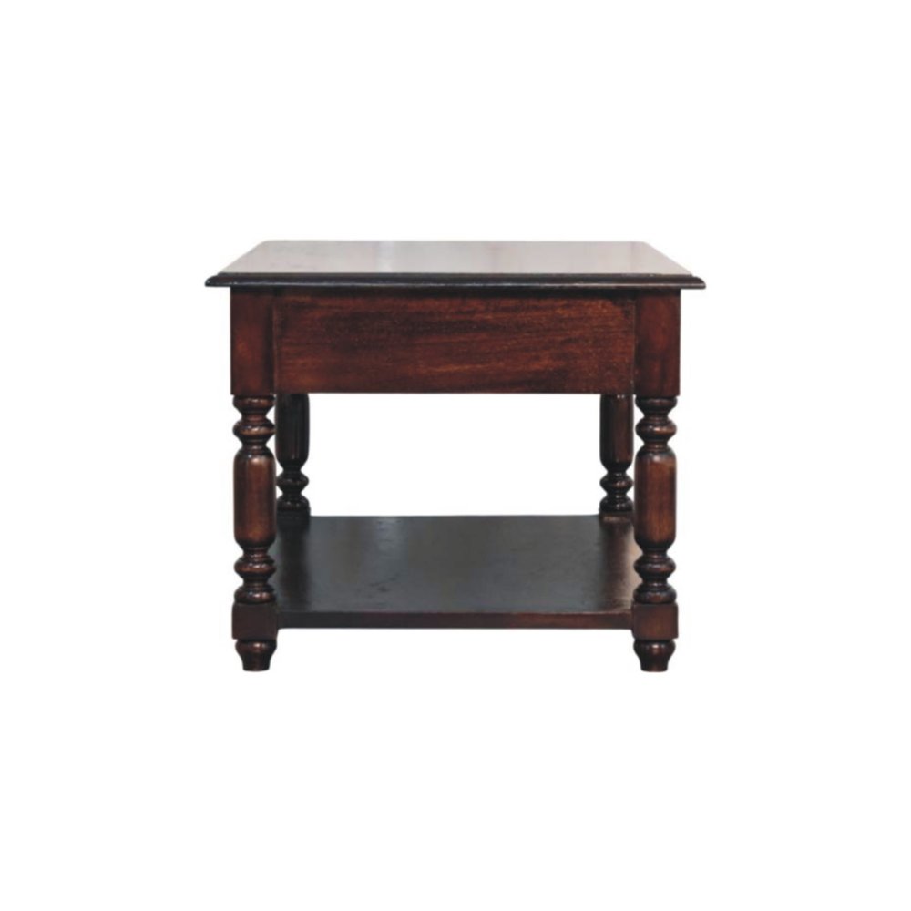 34" Brown Solid Wood Console Table With Shelf And Drawer HomeRoots