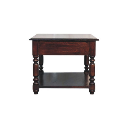 34" Brown Solid Wood Console Table With Shelf And Drawer HomeRoots