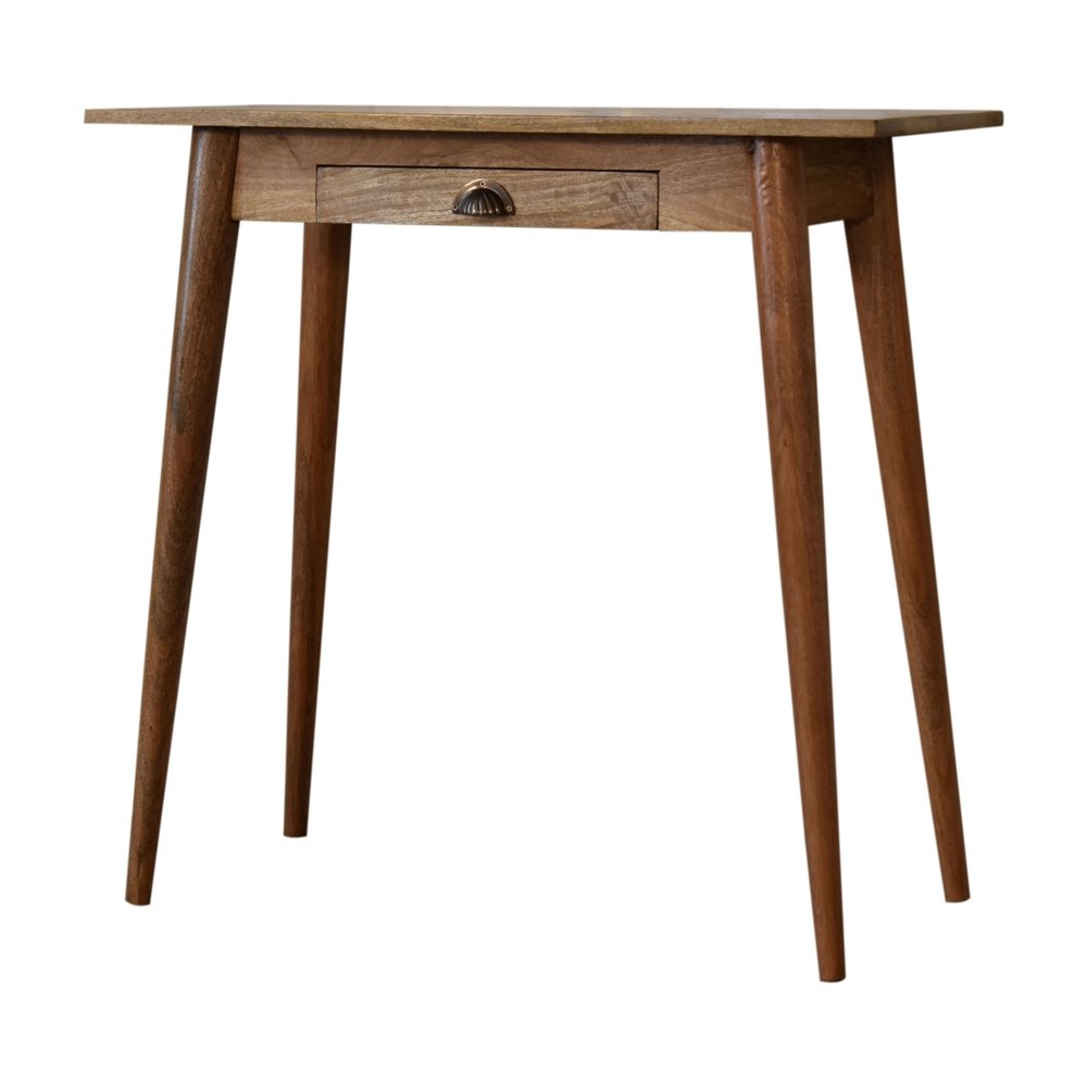 32" Brown Solid Wood Writing Desk — view 3