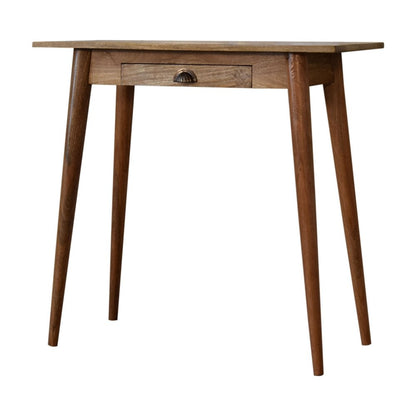 32" Brown Solid Wood Writing Desk HomeRoots