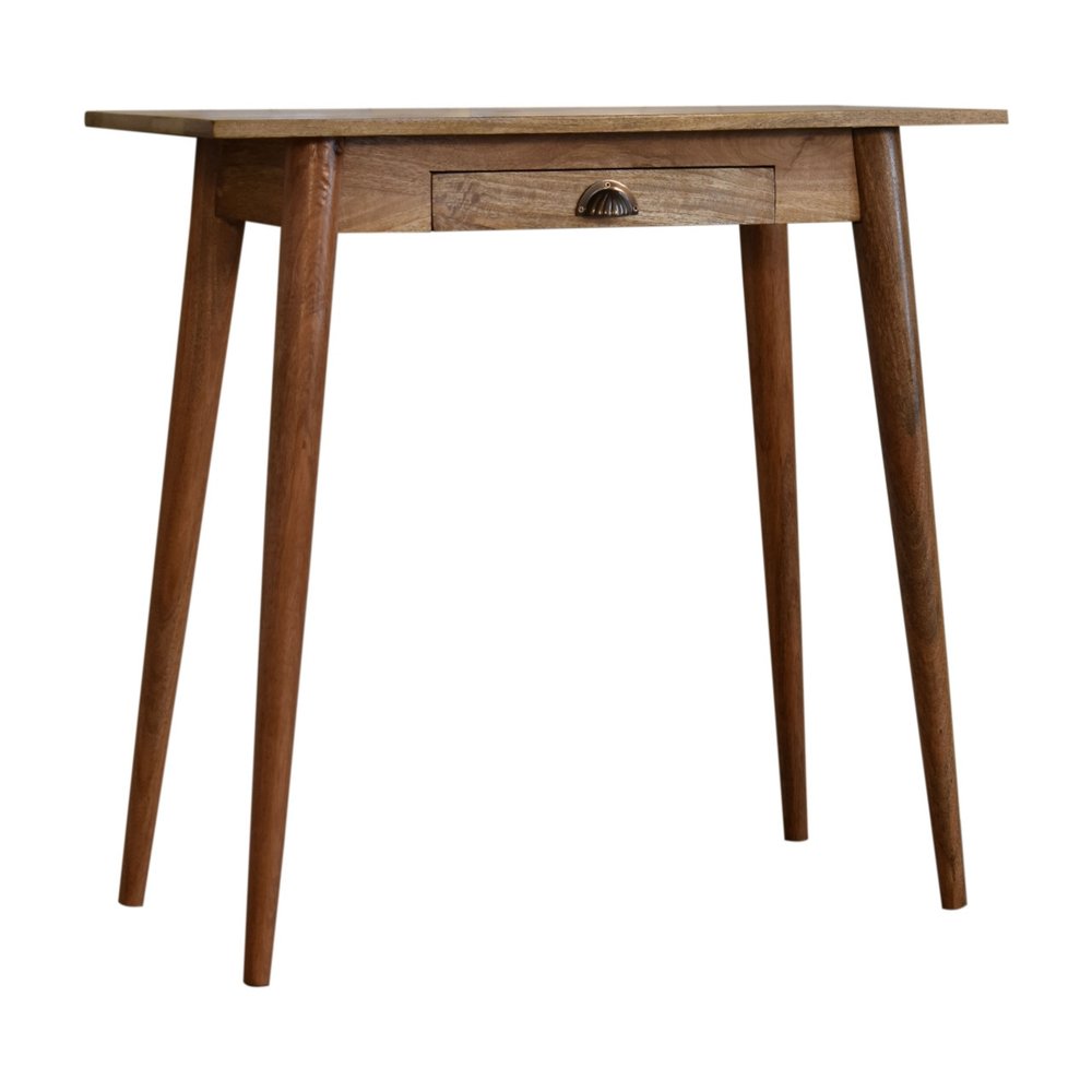 32" Brown Solid Wood Writing Desk HomeRoots