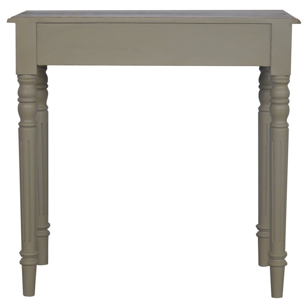 32" Oak and Gray Solid Wood Writing Desk — view 5