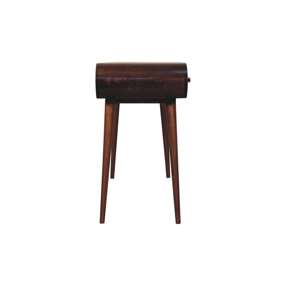 54" Brown Solid Wood Writing Desk With Two Drawers HomeRoots