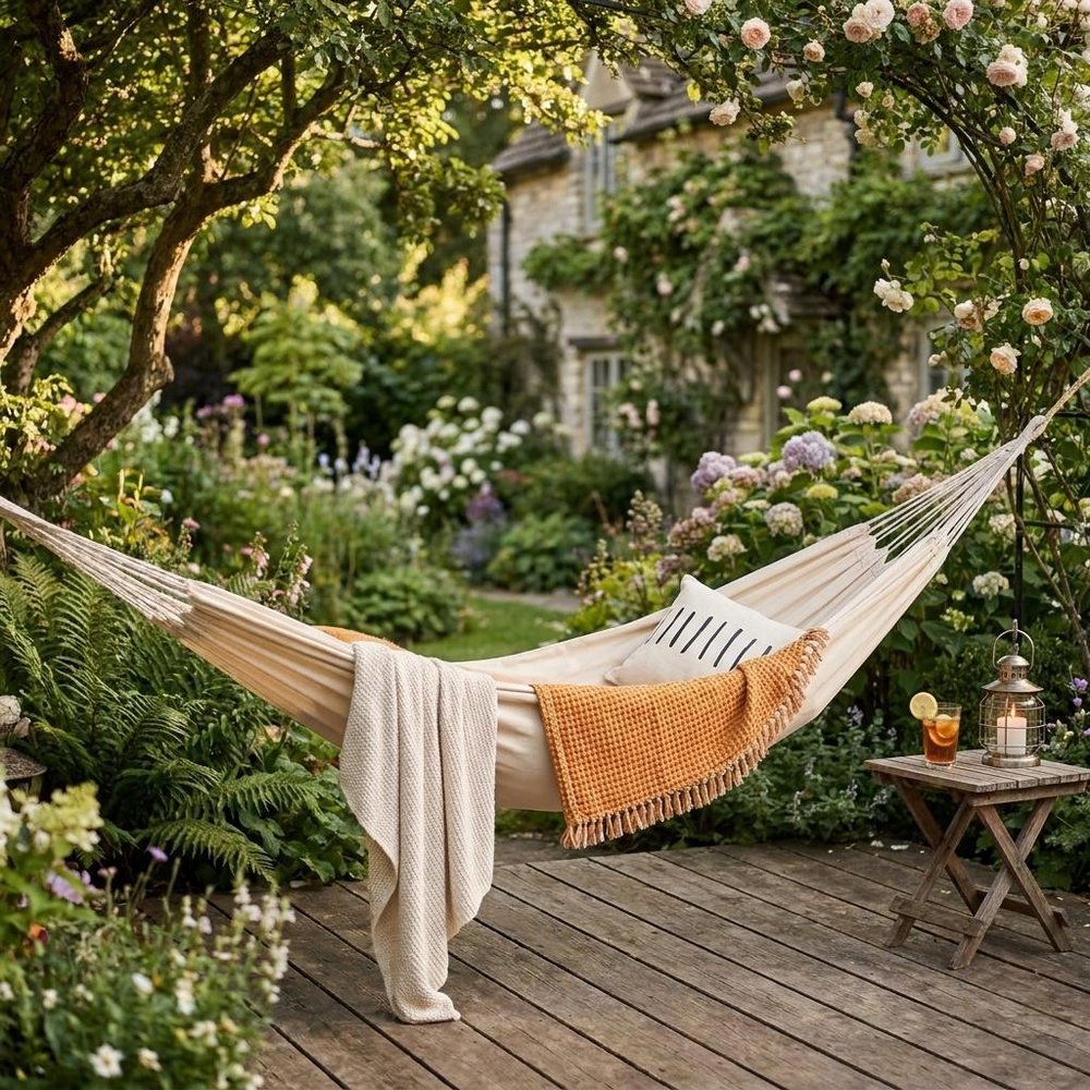 Ivory Single Spreader Bar Hammock HomeRoots